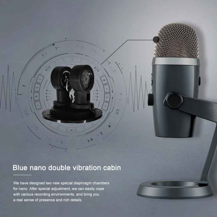 Logitech Blue Yeti Nano Condenser Digital USB Live Broadcast Microphone (Grey) - Microphone by Logitech | Online Shopping UK | buy2fix