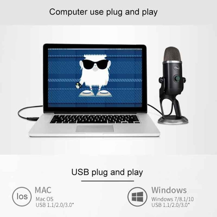 Logitech Blue Yeti X Condenser USB Recording Live Broadcast Microphone (Black) - Microphone by Logitech | Online Shopping UK | buy2fix