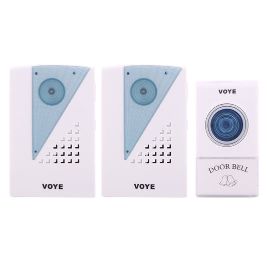 VOYE V001A2 Wireless Smart Music LED Home Doorbell with Dual Receiver, Remote Control Distance: 120m (Open Air) by VOYE