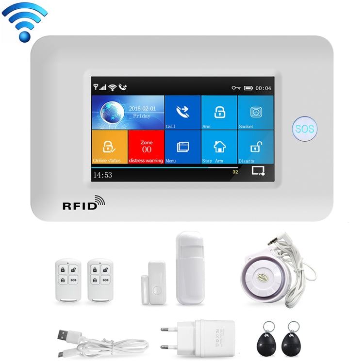 PG-106-GSM GSM/GPRS + WiFi Intelligent Alarm System with Touch Screen & RFID Function - Alarm System by buy2fix | Online Shopping UK | buy2fix