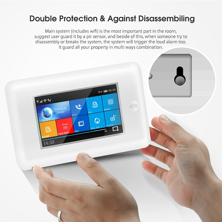 PG-106-GSM GSM/GPRS + WiFi Intelligent Alarm System with Touch Screen & RFID Function - Alarm System by buy2fix | Online Shopping UK | buy2fix