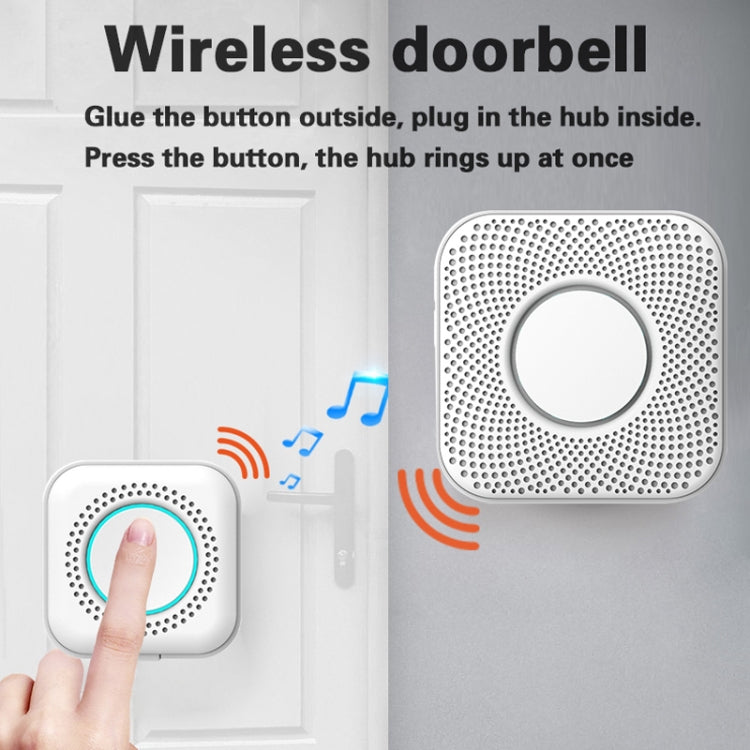 PJ-16 Intelligent Wireless Doorbell with 8-level Volume Adjustable & 36 Ringtones, EU Plug - Wireless Doorbell by buy2fix | Online Shopping UK | buy2fix