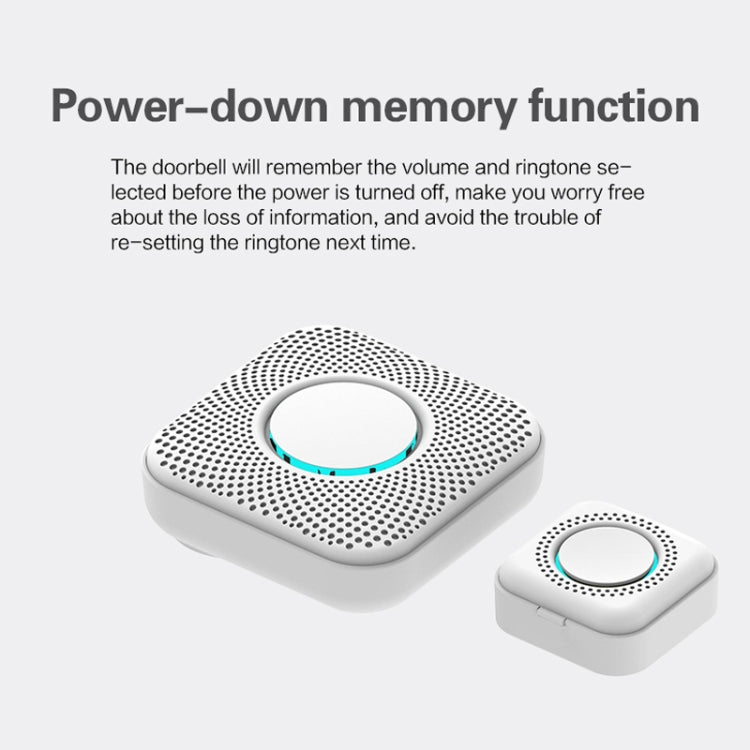 PJ-16 Intelligent Wireless Doorbell with 8-level Volume Adjustable & 36 Ringtones, EU Plug - Wireless Doorbell by buy2fix | Online Shopping UK | buy2fix