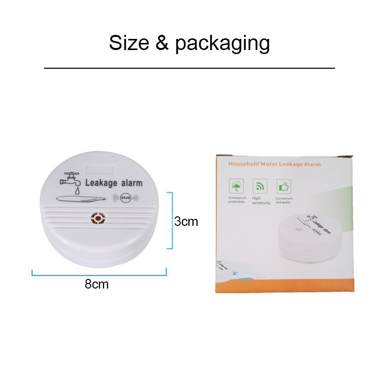 360 Degrees Water Leak Detector Sensor 85dB Volume Water Leakage Alarm for Home Kitchen, Toilet, Floor - Water Leakage Alarm by buy2fix | Online Shopping UK | buy2fix
