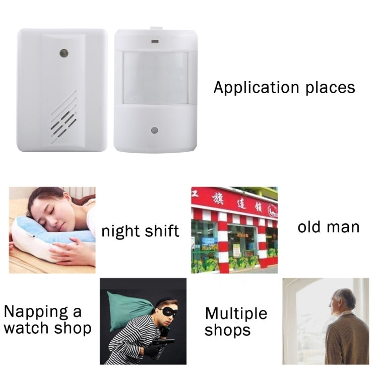 F622-108 Upgraded Version Good Safe Wireless Electro Guard Watch Remote Detective System Kit for Home Office, 1 x Receiver + 1 x Detector - Sensor Doorbell by buy2fix | Online Shopping UK | buy2fix