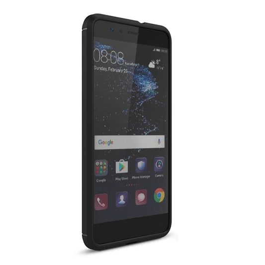 For Huawei P10 Lite Brushed Carbon Fiber Texture Shockproof TPU Protective Cover Case (Black) by buy2fix
