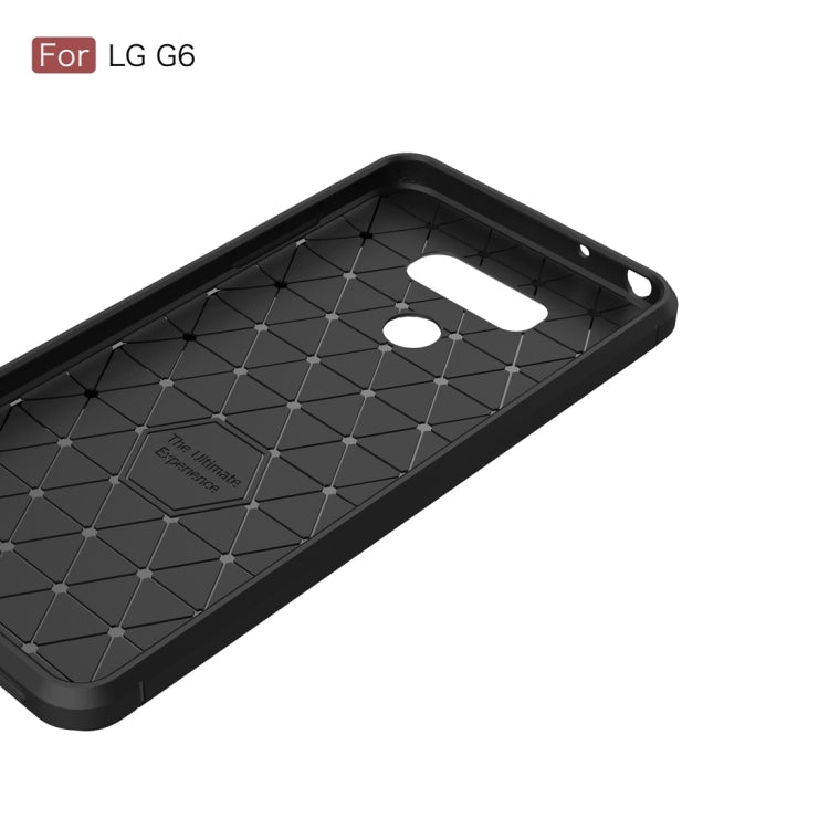 For LG G6 Brushed Carbon Fiber Texture Shockproof TPU Protective Cover Case(Black) - LG Cases by buy2fix | Online Shopping UK | buy2fix
