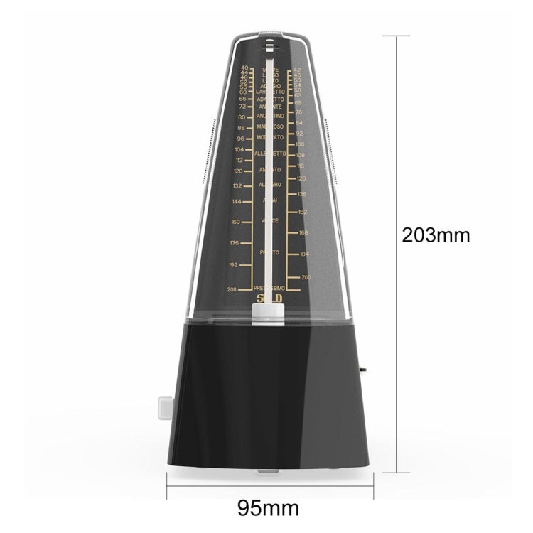 Piano Guitar Drum Violin Zither Universal Mechanical Metronome, Classic Version(Black) - String Instrument Accessories by buy2fix | Online Shopping UK | buy2fix