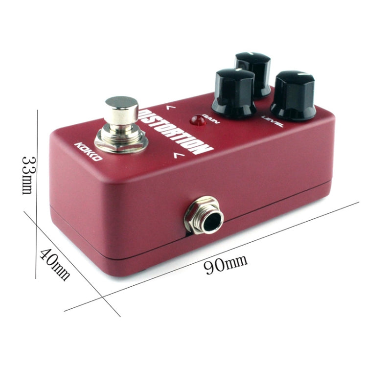 KOKKO FDS2 Mini Electric Guitar Monoblock Distortion Effects Pedal(Wine Red) by KOKKO
