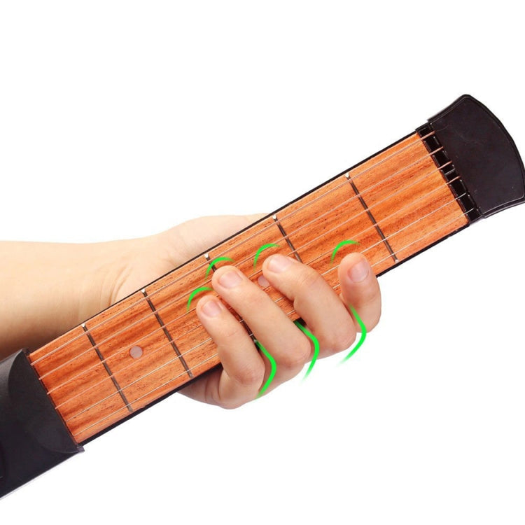 6 Fret Portable Pocket Guitar Practice Tool Gadget for Beginner Chord Fingering Practice Tool - String Instrument Accessories by buy2fix | Online Shopping UK | buy2fix