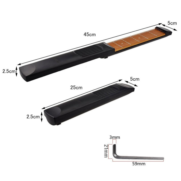 6 Fret Portable Pocket Guitar Practice Tool Gadget for Beginner Chord Fingering Practice Tool - String Instrument Accessories by buy2fix | Online Shopping UK | buy2fix