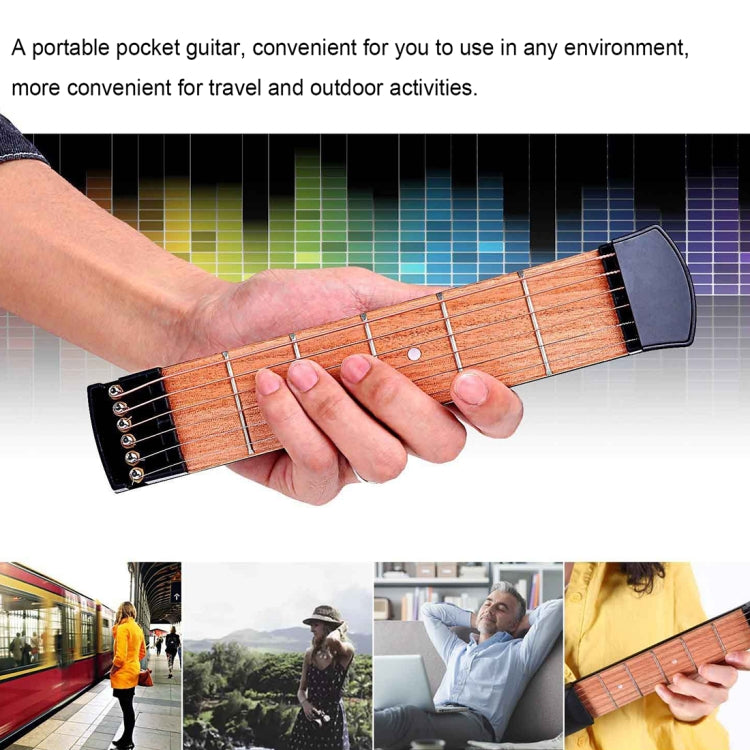 6 Fret Portable Pocket Guitar Practice Tool Gadget for Beginner Chord Fingering Practice Tool - String Instrument Accessories by buy2fix | Online Shopping UK | buy2fix