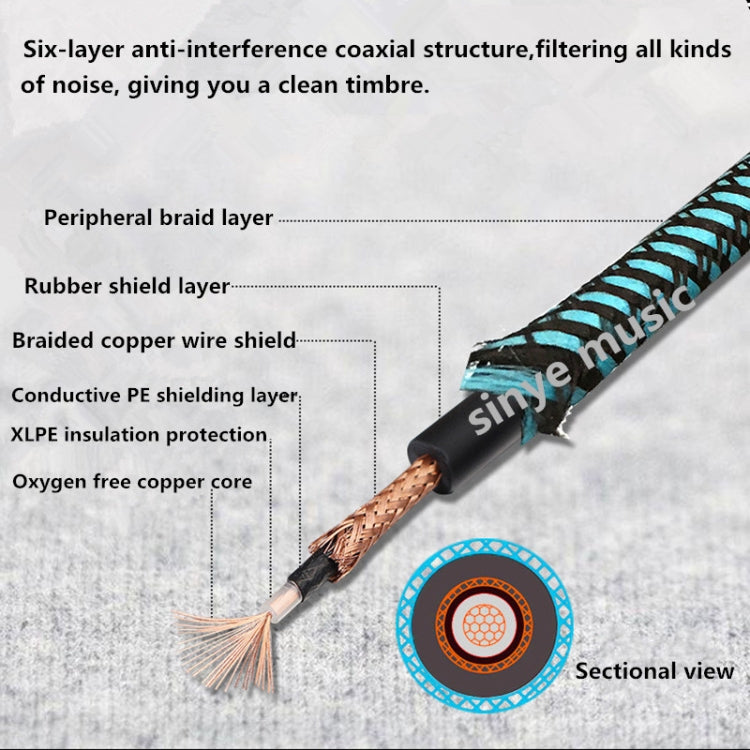 Wooden Guitar Bass Connection Cable Noise Reduction Audio Cable, Cable Length: 5m, Random Color Delivery - Microphone Audio Cable & Connector by buy2fix | Online Shopping UK | buy2fix