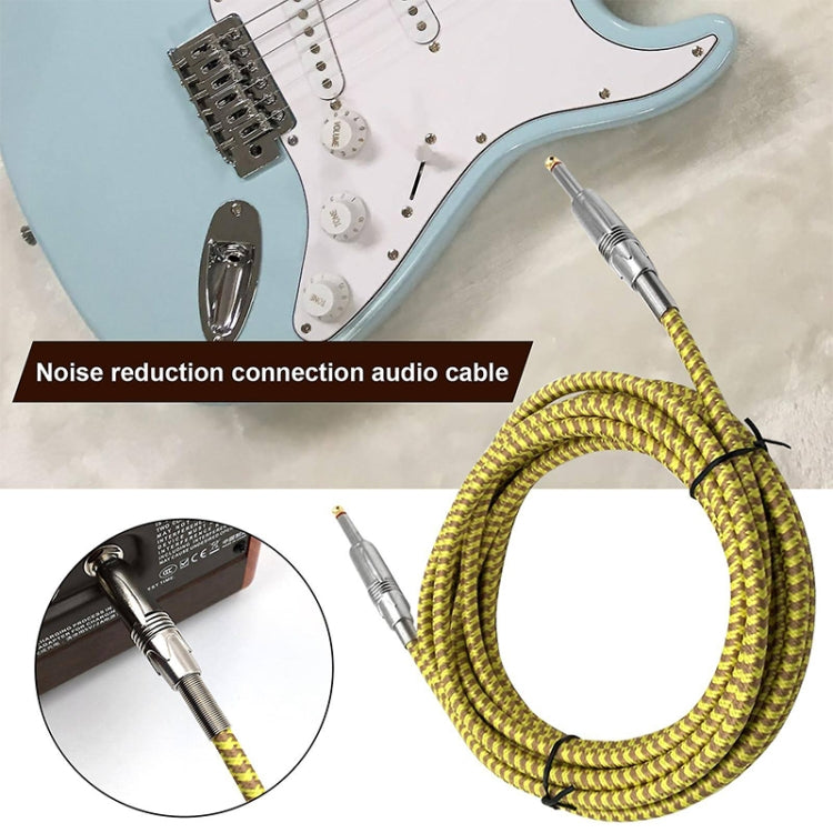 Wooden Guitar Bass Connection Cable Noise Reduction Braid Audio Cable, Cable Length: 5m by buy2fix