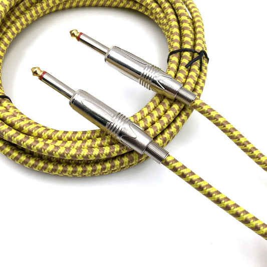 Wooden Guitar Bass Connection Cable Noise Reduction Braid Audio Cable, Cable Length: 3m by buy2fix