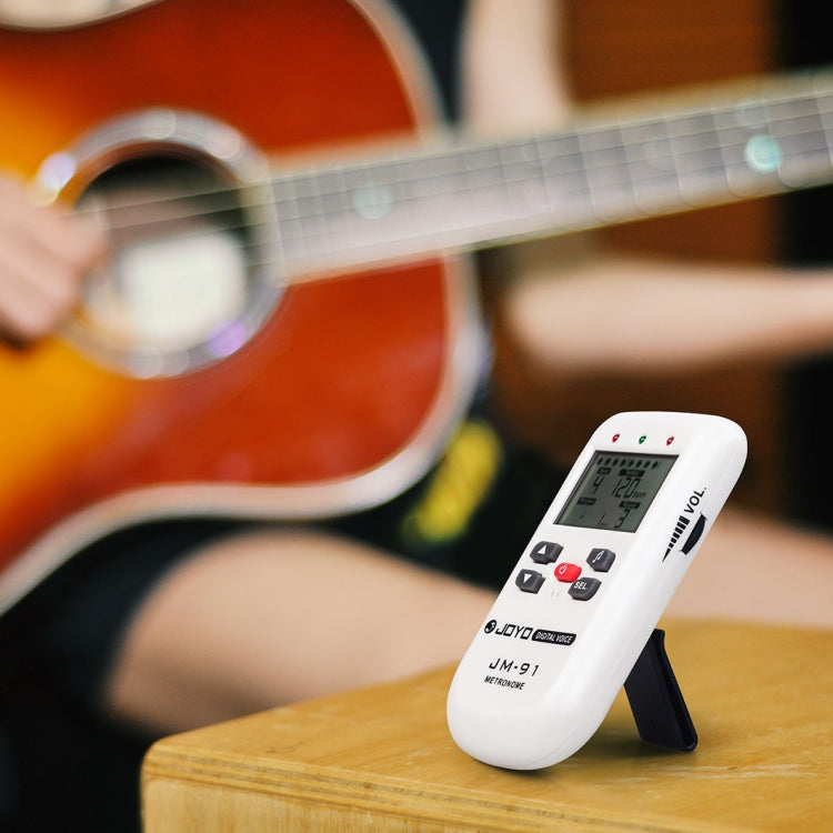JOYO JM-91 Mini Portable Multi-functional Vocal Metronome Electronic Digital Metronome Tone Generator Tuner for Guitar Violin Ukulele(White) by JOYO