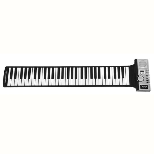 61 Keys Portable Flexible Roll Up Electronic Soft Keyboard Piano with Speakers by buy2fix