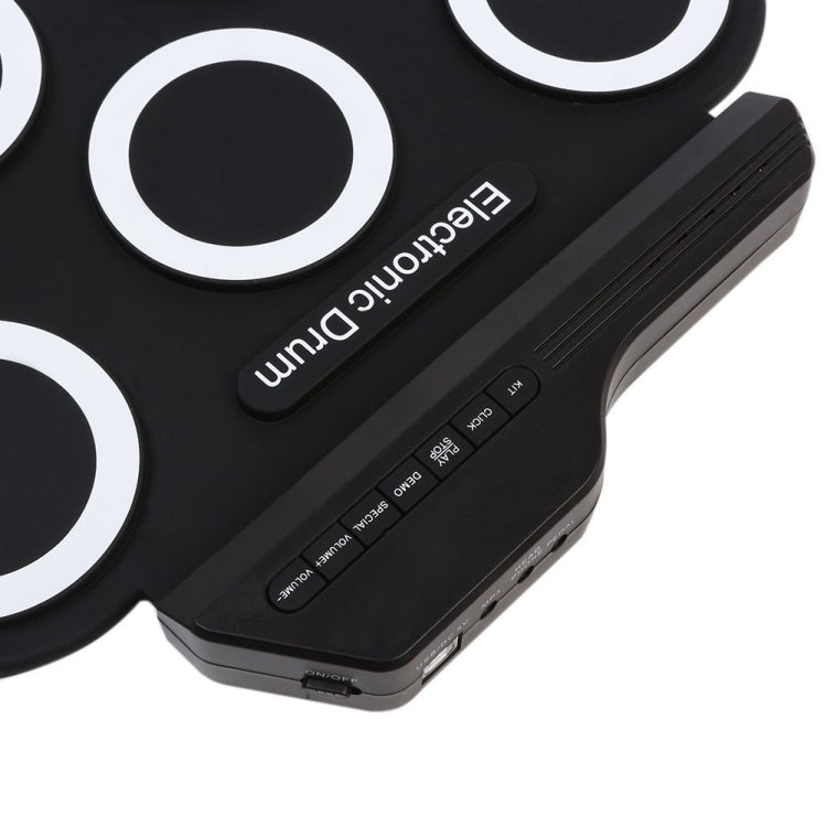 Portable Silicone Hand Roll USB Electronic Drum(Black) - Percussion Accessories by buy2fix | Online Shopping UK | buy2fix