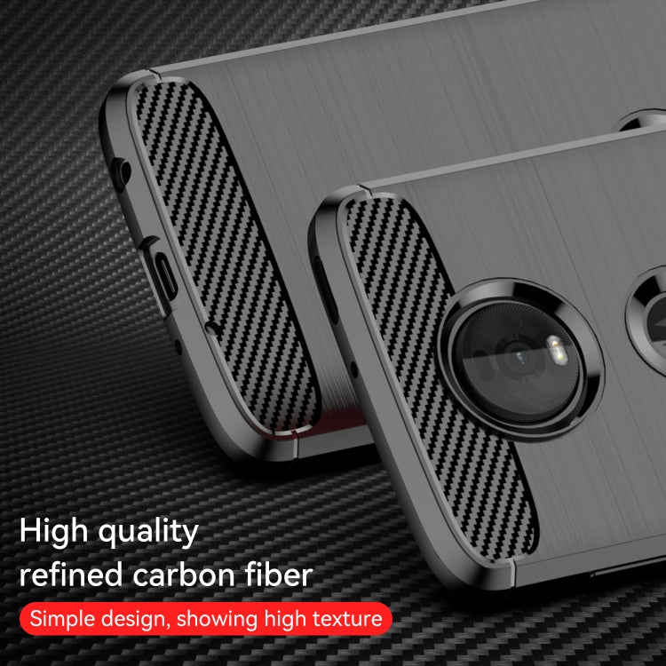 Brushed Texture Carbon Fiber TPU Case for Motorola Moto Z4 Play (Black) by buy2fix