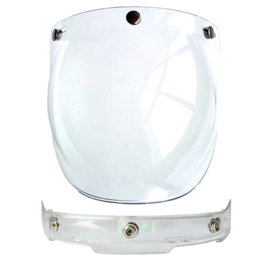 Soman Motorcycle Bubble Visor Open Face Helmet Visor Helmet Windshield Shield with Transparent Frame(Transparent) by SOMAN
