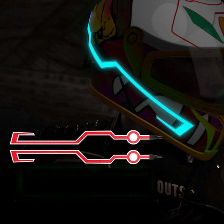 MB-MHL002 Motorcycle Modification Accessories Universal Pasteable Helmet Light Strip(Blue) by buy2fix