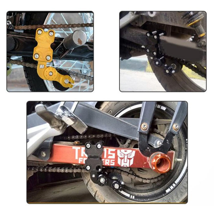 HC154 Motorcycle Modified Accessories Universal Aluminum Alloy Chain Adjuster(Black) by buy2fix