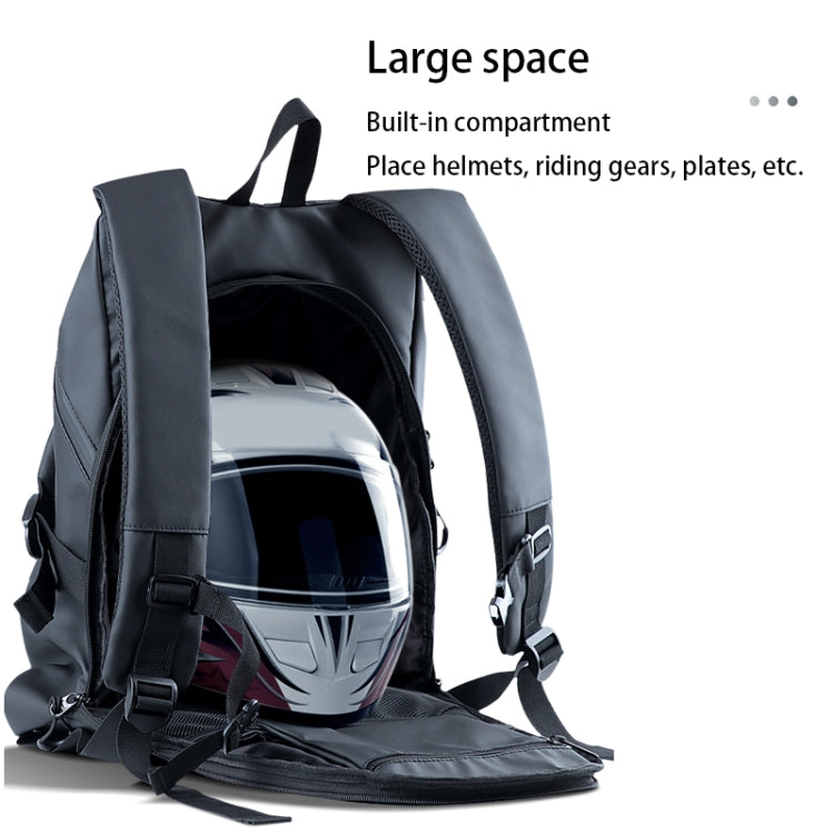 Motorcycle Rainproof Shoulders Helmet Soft Riding Backpack (Black) - Bags & Luggages by buy2fix | Online Shopping UK | buy2fix