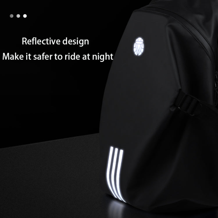 Motorcycle Rainproof Shoulders Helmet Soft Riding Backpack (Black) - Bags & Luggages by buy2fix | Online Shopping UK | buy2fix