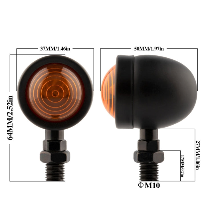 1 Pair KC801 12V Modified Universal Motorcycle LED Turn Signal (Black) - Turn Signal by buy2fix | Online Shopping UK | buy2fix