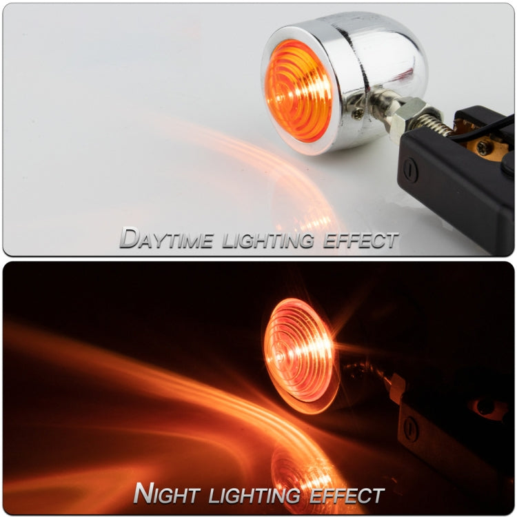 1 Pair KC801 12V Modified Universal Motorcycle LED Turn Signal (Silver) - Turn Signal by buy2fix | Online Shopping UK | buy2fix