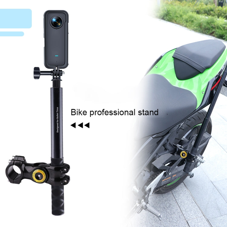 Motorcycle Bicycle Handlebar Fixture Mount Camera Bracket Adapter with Monopod Stand(Black) - Holder by buy2fix | Online Shopping UK | buy2fix