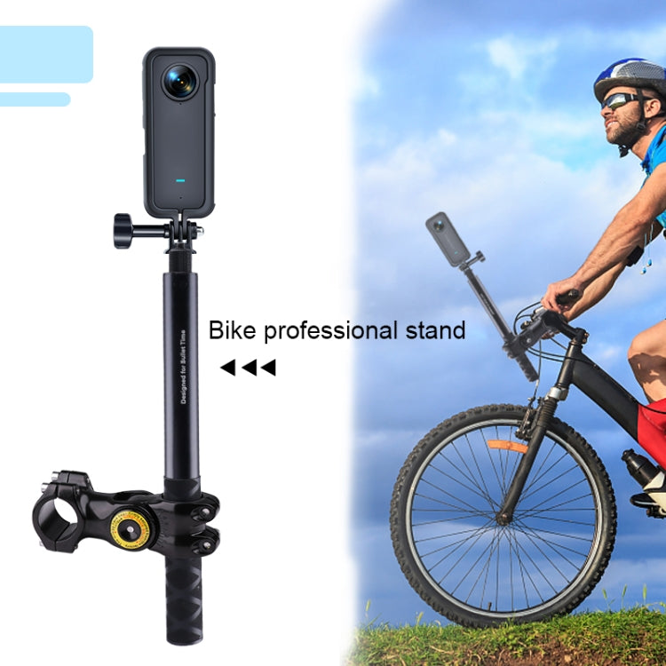 Motorcycle Bicycle Handlebar Fixture Mount Camera Bracket Adapter with Monopod Stand(Black) - Holder by buy2fix | Online Shopping UK | buy2fix