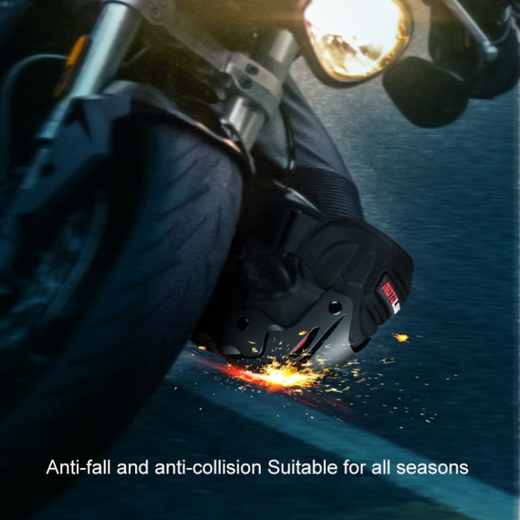 Motolsg 4 in 1 Knee Pads Elbow Pads Outdoor Sports Hiking Ski Motorcycle Bicycle Riding Protective Gear with Reflective Strip (Black) by buy2fix