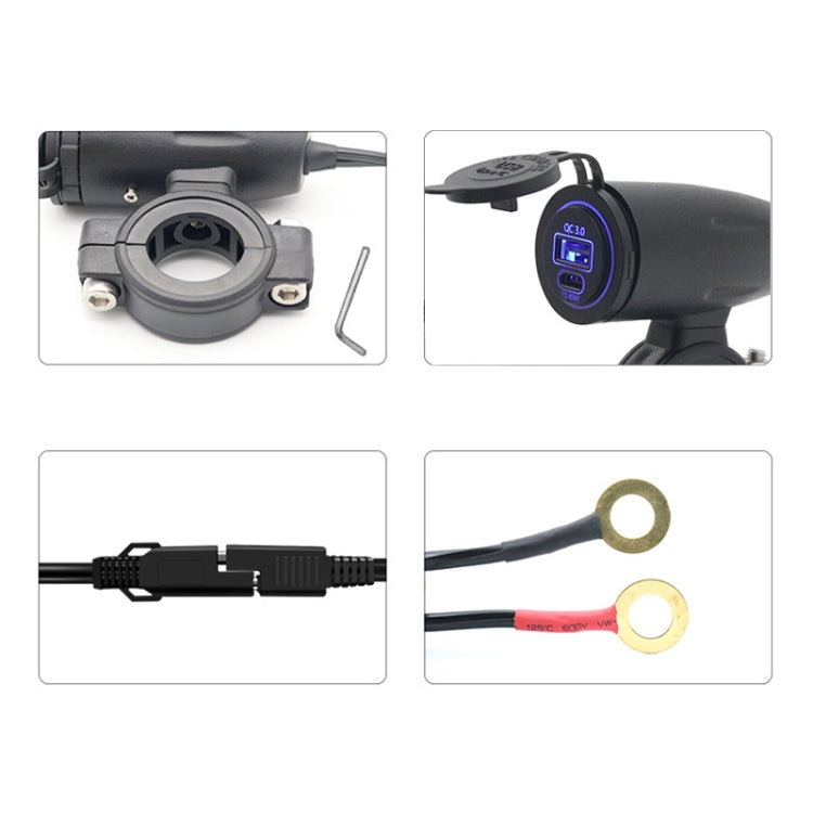 C5931-Z Motorcycle 45W PD Fast Charge + QC3.0 Dual Interface Charger by buy2fix