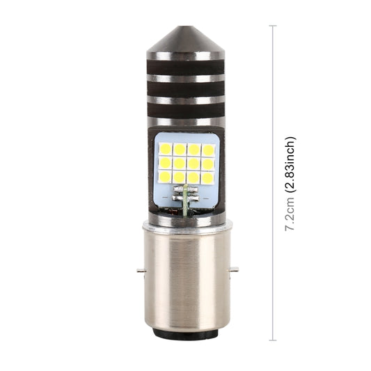 BA20D DC12V / 7.4W Motorcycle LED Headlight with 24LEDs SMD-3030 Lamp Beads (White Light) by buy2fix