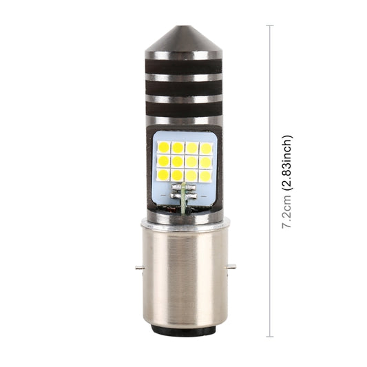 BA20D DC12V / 7.4W Motorcycle LED Headlight with 24LEDs SMD-3030 Lamp Beads (Yellow + White) by buy2fix