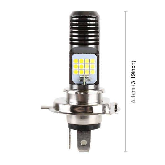 H4 DC12V / 7.4W Motorcycle LED Headlight with 24LEDs SMD-3030 Lamp Beads (Yellow + White) by buy2fix