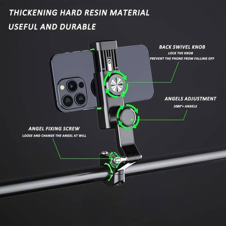 Motorcycle Spherical Compass Phone Holder, Rearview Mirror without Light (Green) - Holder by buy2fix | Online Shopping UK | buy2fix