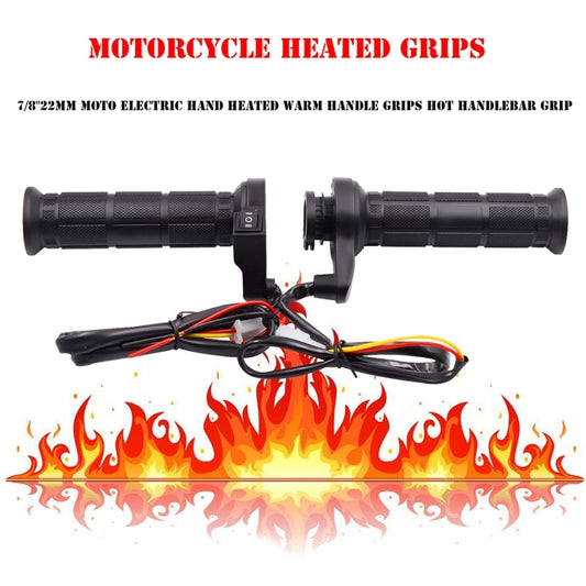 CS-203A1 Motorcycle Modified Electric Heating Hand Cover Heated Grip Handlebar, Upgrade Version by buy2fix