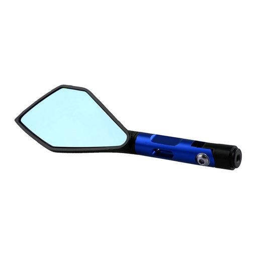 Modified Motorcycle Aluminium Alloy Rhombus Reflective Light Side Rearview Mirror (Blue) by buy2fix