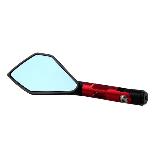 Modified Motorcycle Aluminium Alloy Rhombus Reflective Light Side Rearview Mirror (Red) by buy2fix