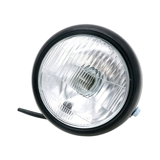 5.75 inch Motorcycle Black Shell Retro Lamp LED Headlight Modification Accessories for CG125 / GN125(White) by buy2fix