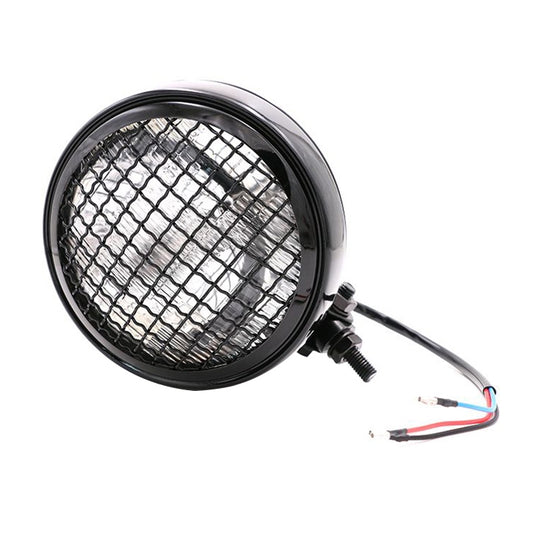Motorcycle Black Shell Harley Headlight Retro Lamp LED Light Modification Accessories (White) by buy2fix