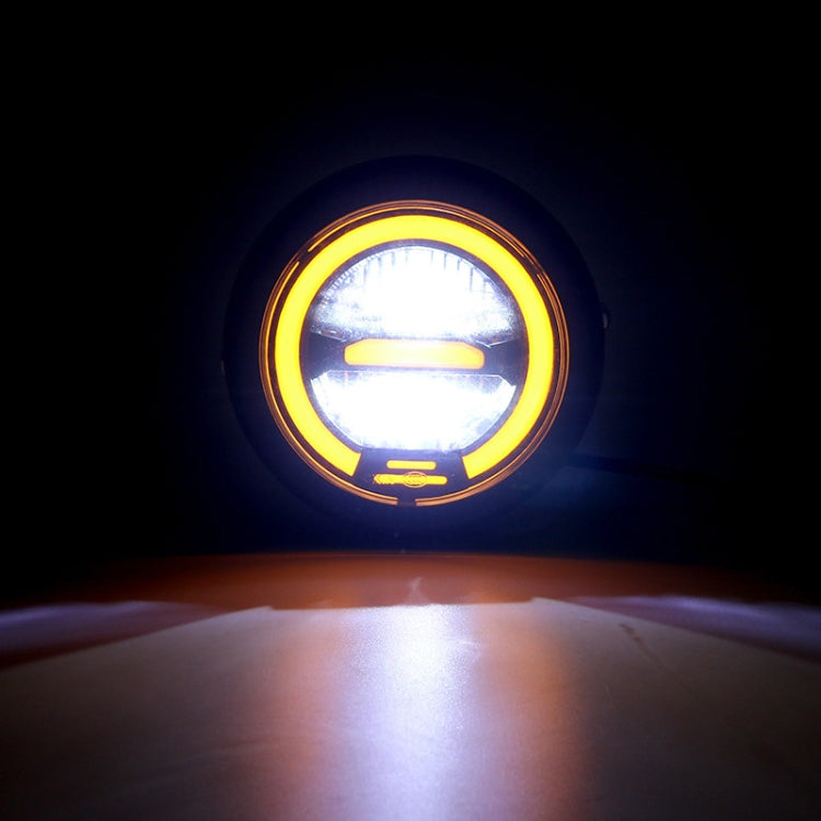 Motorcycle 5.75 inch Harley Headlight Retro Lamp LED Light Modification Accessories (Yellow) by buy2fix