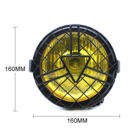Motorcycle Arrowhead Reticular Retro Lamp LED Headlight Modification Accessories for CG125 / GN125 (Yellow) by buy2fix