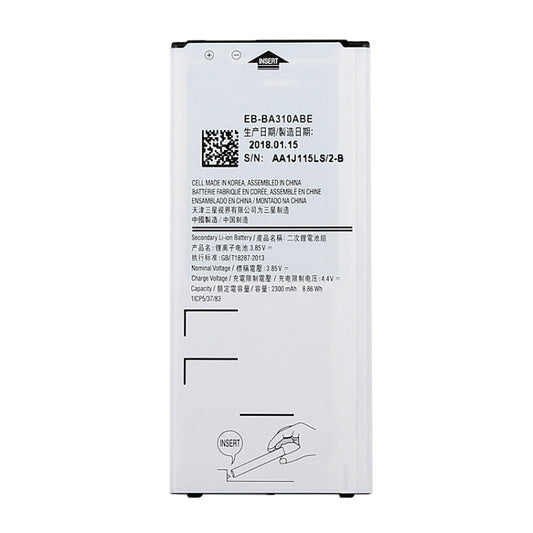 2300mAh Rechargeable Li-ion Battery EB-BA310ABE for Galaxy A3 (2016), A310F, A310F/DS, A310M, A310M/DS, A310Y by buy2fix