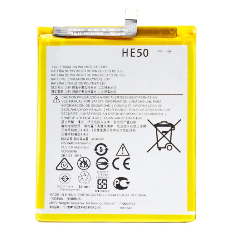 4850mAh Li-Polymer Battery HE50 for Motorola Moto E4 Plus / XT1775 - For Motorola by buy2fix | Online Shopping UK | buy2fix
