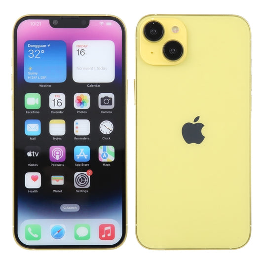 For iPhone 14 Plus Color Screen Non-Working Fake Dummy Display Model (Yellow) by buy2fix