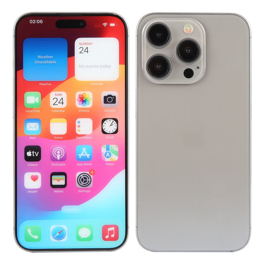 For iPhone 15 Pro Color Screen Non-Working Fake Dummy Display Model (Natural Titanium) - For iPhone & iPad by buy2fix | Online Shopping UK | buy2fix