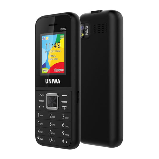 UNIWA E1802 Mobile Phone, 1.77 inch, 1800mAh Battery, SC6531DA, 21 Keys, Support Bluetooth, FM, MP3, MP4, GSM, Dual SIM(Blue) by UNIWA